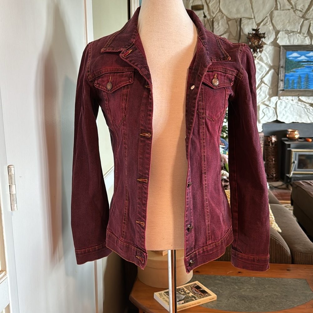 Class acid washed denim jacket- good condition